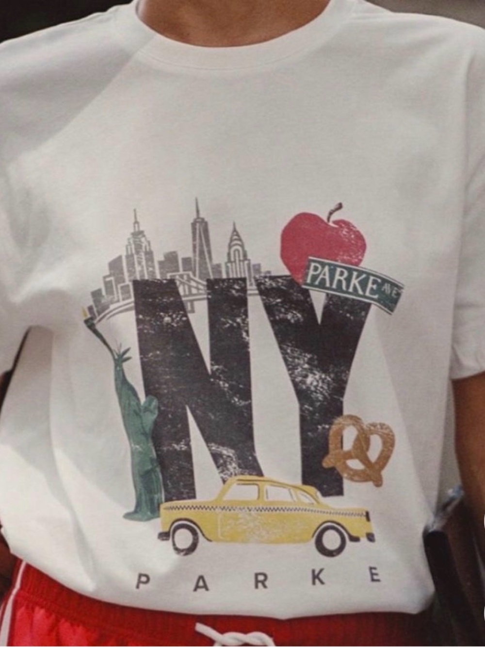 PARKE White Short Sleeve NY Graphic Tee - Women's
